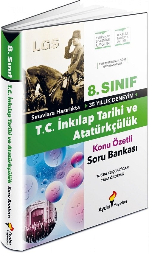 Aydın 8. Sınıf LGS TC İnkılap Tarihi ve Atatürkçülük Konu Özetli Soru Bankası Aydın Yayınları