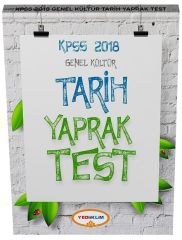 Yediiklim 2018 KPSS Tarih Çek Kopart Yaprak Test Yediiklim Yayınları