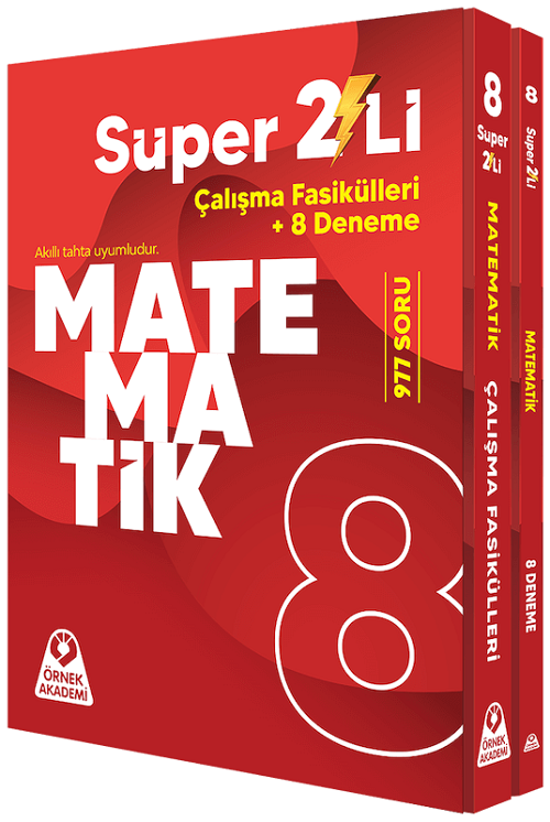 Örnek Akademi 8. Sınıf Matematik Süper İkili Çalışma Fasikülleri Seti Örnek Akademi Yayınları