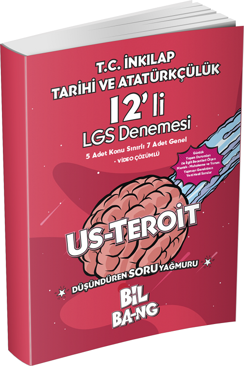 Ünlü 8. Sınıf LGS TC İnkılap Tarihi ve Atatürkçülük Us Teroit 12 li Deneme Ünlü Yayınları