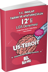 Ünlü 8. Sınıf LGS TC İnkılap Tarihi ve Atatürkçülük Us Teroit 12 li Deneme Ünlü Yayınları