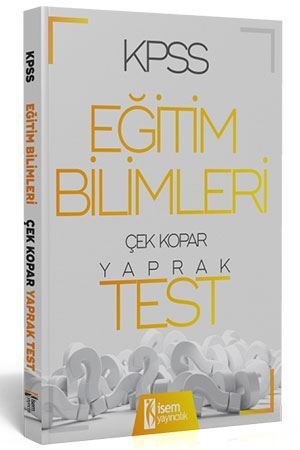 İsem 2020 KPSS Eğitim Bilimleri Yaprak Test Çek Kopart İsem Yayınları