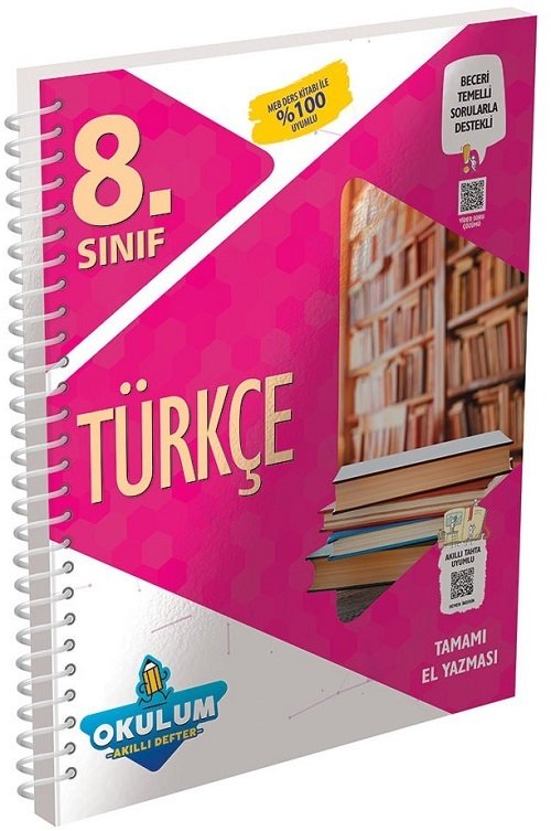 Murat 8. Sınıf Türkçe Okulum Akıllı Defter Murat Yayınları