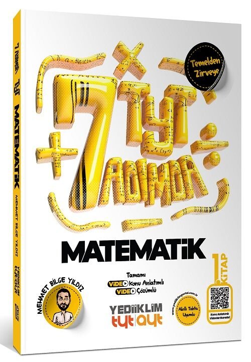 Yediiklim YKS TYT 7 Yedi Adımda Matematik 1. Kitap Konu Anlatımlı Soru Bankası Çözümlü - Mehmet Bilge Yıldız Yediiklim Yayınları