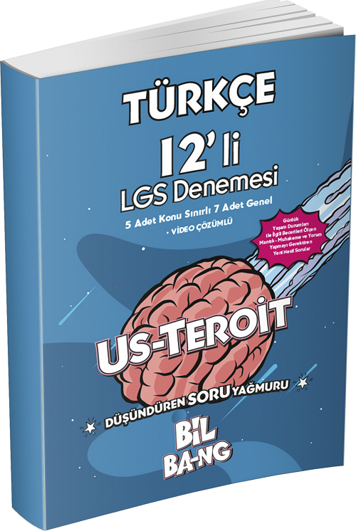 Ünlü 8. Sınıf LGS Türkçe Us Teroit 12 li Deneme Ünlü Yayınları