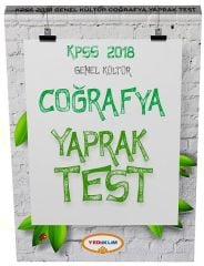 Yediiklim 2018 KPSS Coğrafya Çek Kopart Yaprak Test Yediiklim Yayınları