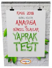 Yediiklim 2018 KPSS Anayasa ve Güncel Olaylar Yaprak Test Çek Kopart Yediiklim Yayınları