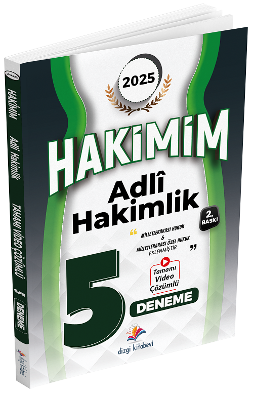 Dizgi Kitap 2025 Adli Hakimlik Hakimim 5 Deneme Çözümlü Dizgi Kitap Yayınları