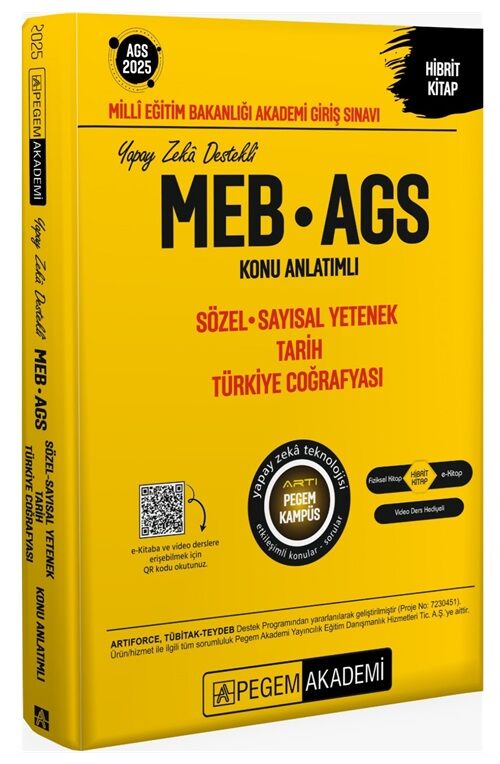 Pegem 2025 MEB-AGS Sözel-Sayısal Yetenek-Tarih-Türkiye Coğrafyası Konu Anlatımlı Pegem Akademi Yayınları