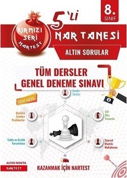 Nartest 8. Sınıf Tüm Dersler Kırmızı Seri Nar Tanesi 5 li Deneme Nartest Yayınları