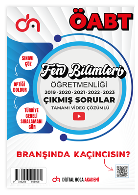 Dijital Hoca ÖABT Fen Bilimleri Öğretmenliği Son 5 Yıl Çıkmış Sorular Video Çözümlü Dijital Hoca Akademi