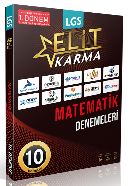 Paraf 8. Sınıf LGS Matematik 1. Dönem Elit Karma 10 lu Deneme Paraf Yayınları