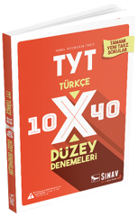 Sınav YKS TYT Türkçe 10x40 Düzey Denemeleri Sınav Yayınları