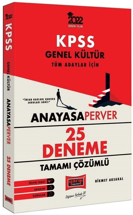 Yargı 2022 KPSS Tüm Adaylar Anayasaperver Anayasa Vatandaşlık 25 Deneme Çözümlü Yargı Yayınları