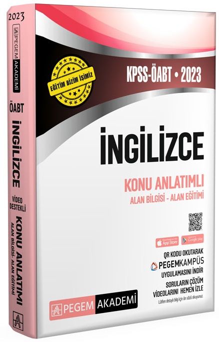 Pegem 2023 ÖABT İngilizce Konu Anlatımlı Video Destekli Pegem Akademi Yayınları