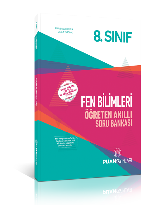 SÜPER FİYAT - Puan 8. Sınıf Fen Bilimleri Öğreten Akıllı Soru Bankası Puan Yayınları