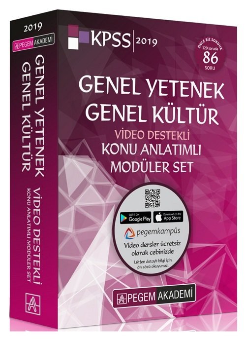 Pegem 2019 KPSS Genel Yetenek Genel Kültür Konu Anlatımlı Modüler Set Video Destekli Pegem Akademi Yayınları