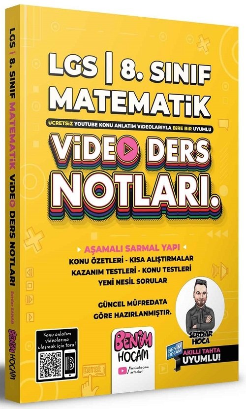 Benim Hocam 8. Sınıf LGS Matematik Video Ders Notları Benim Hocam Yayınları