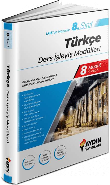 Aydın 8. Sınıf LGS Türkçe Ders İşleyiş Modülleri Aydın Yayınları