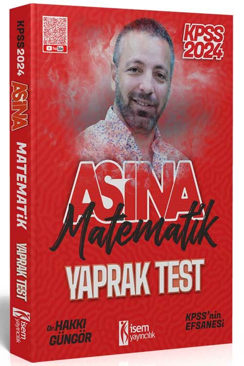 İsem 2024 KPSS Matematik AŞİNA Yaprak Test - Hakkı Güngör İsem Yayınları