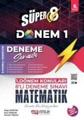 Nitelik 8. Sınıf Matematik 1. Dönem Süper 8 li Deneme Nitelik Yayınları