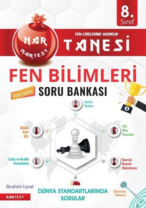 Nartest 8. Sınıf Fen Bilimleri Nar Tanesi Soru Bankası Nartest Yayınları