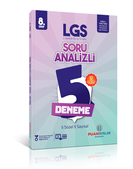 Puan 8. Sınıf LGS Soru Analizli 5 Deneme Puan Yayınları