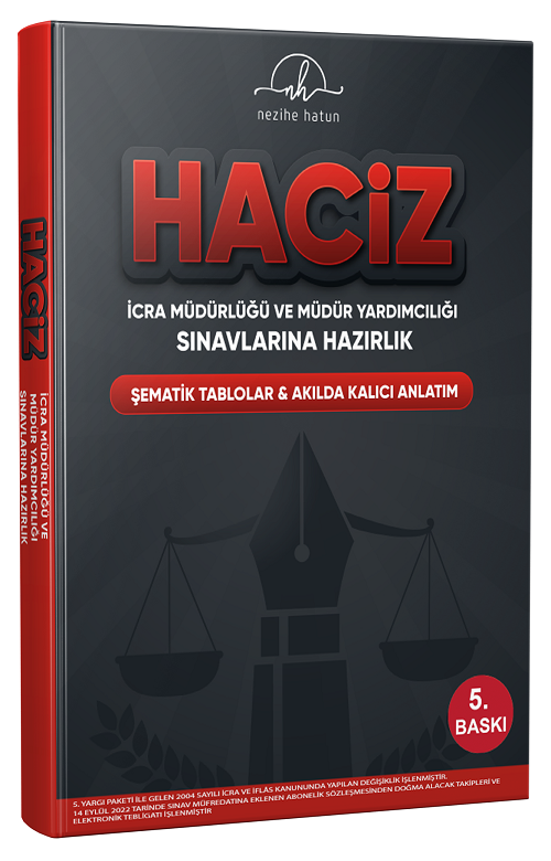 Nezihe Hatun İcra Müdürlüğü ve Yardımcılığı Sınavı Haciz Konu Anlatımlı Nezihe Hatun