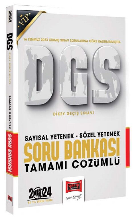 Yargı 2024 DGS VIP Soru Bankası Çözümlü Yargı Yayınları