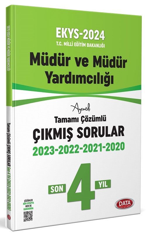 SÜPER FİYAT - Data 2024 MEB EKYS Müdür ve Yardımcılığı Son 4 Yıl Çıkmış Sorular Çözümlü Data Yayınları