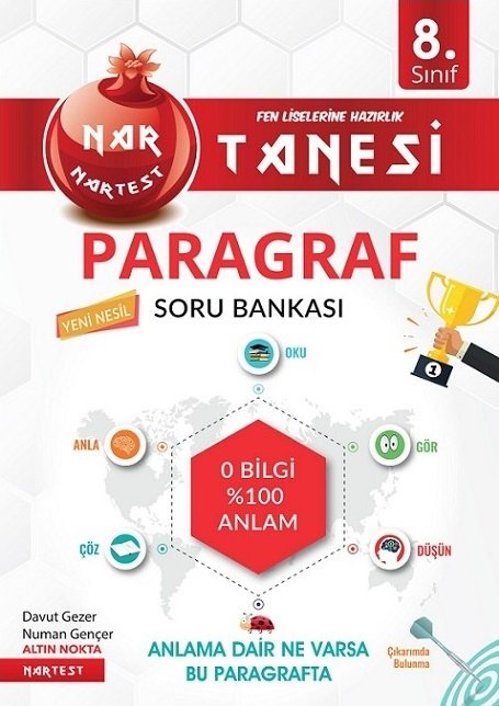 Nartest 8. Sınıf Paragraf Nar Tanesi Soru Bankası Nartest Yayınları