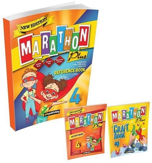 YDS Publishing 4. Sınıf İngilizce Marathon Plus New Edition Reference Book, Activity Book, Craft Book 3'lü Set YDS Publishing