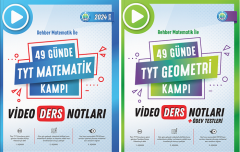 Rehber Matematik 2024 YKS TYT 49 Günde Matematik + Geometri Kampı Video Ders Notları 2 li Set Rehber Matematik