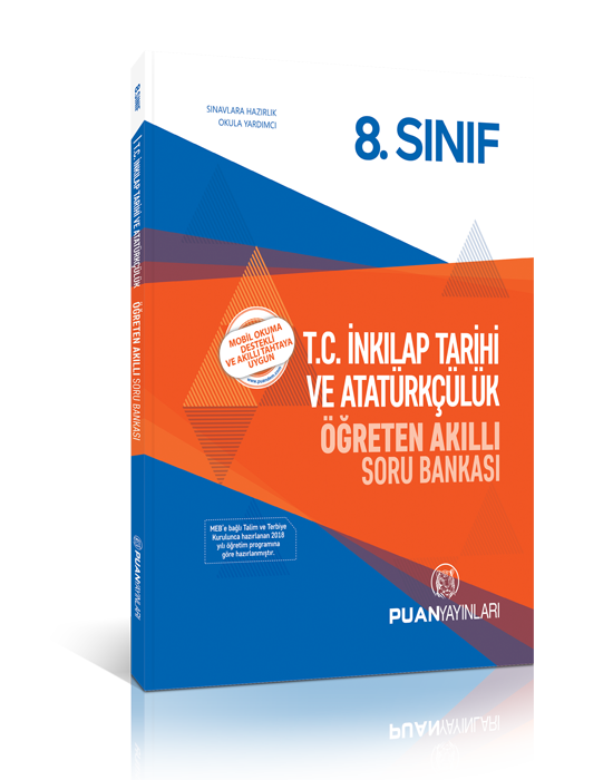 SÜPER FİYAT - Puan 8. Sınıf TC İnkilap Tarihi ve Atatürkçülük Öğreten Akıllı Soru Bankası Puan Yayınları