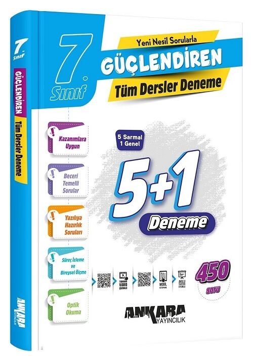 Ankara Yayıncılık 7. Sınıf Tüm Dersler Güçlendiren 5+1 Deneme Ankara Yayıncılık