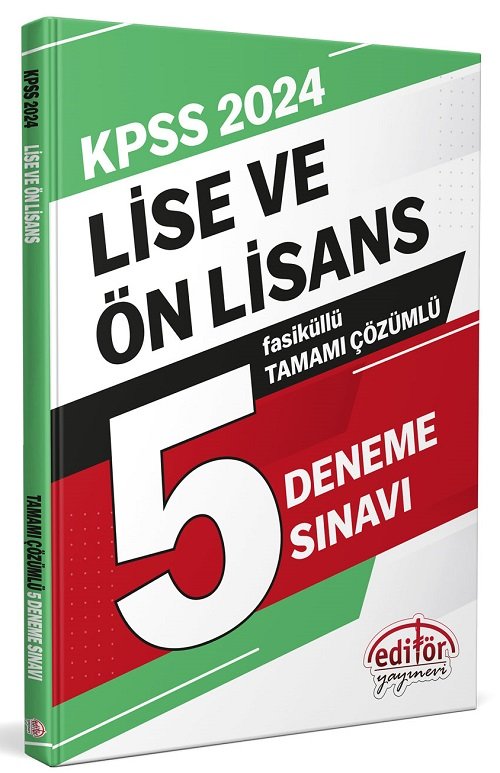 Editör 2024 KPSS Lise Ön Lisans Fasikül 5 Deneme Çözümlü Editör Yayınları