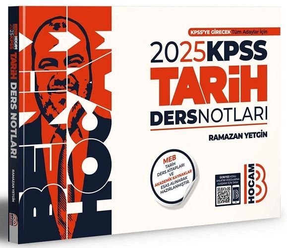 Benim Hocam 2025 KPSS Tarih Ders Notları - Ramazan Yetgin Benim Hocam Yayınları