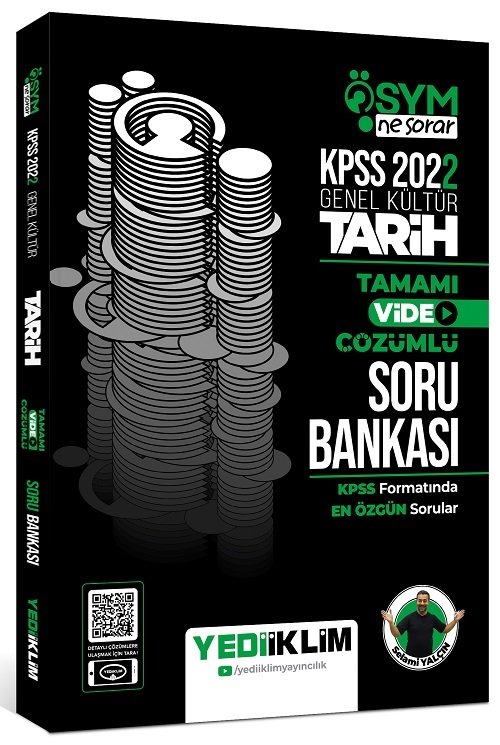 Yediiklim 2022 KPSS Tarih ÖSYM Ne Sorar Soru Bankası Video Çözümlü (Siyah) - Selami Yalçın Yediiklim Yayınları