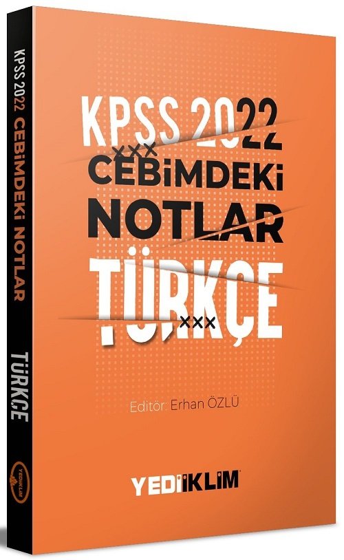 Yediiklim 2022 KPSS Türkçe Cebimdeki Notlar Cep Kitabı Yediiklim Yayınları
