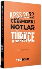 Yediiklim 2022 KPSS Türkçe Cebimdeki Notlar Cep Kitabı Yediiklim Yayınları