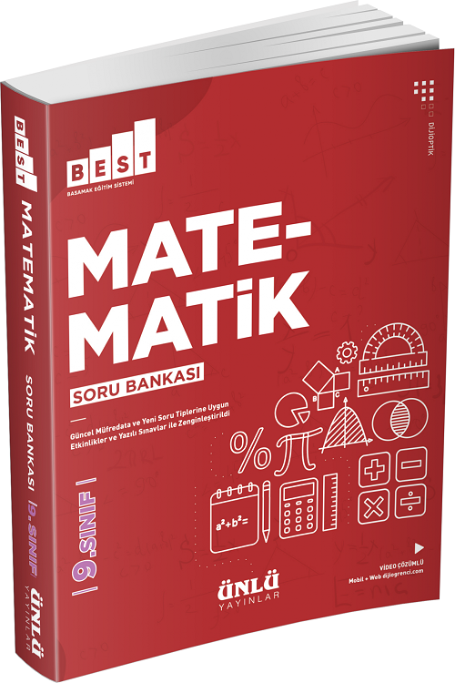 Ünlü 9. Sınıf Matematik BEST Soru Bankası Ünlü Yayınları