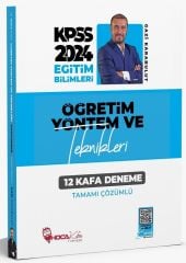 SÜPER FİYAT - Hoca Kafası 2024 KPSS Eğitim Bilimleri Öğretim Yöntem ve Teknikleri 12 Kafa Deneme Çözümlü - Gazi Karabulut Hoca Kafası Yayınları