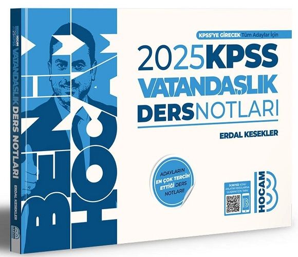 Benim Hocam 2025 KPSS Vatandaşlık Ders Notları - Erdal Kesekler Benim Hocam Yayınları