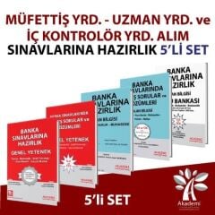 Akademi Banka Sınavları Müfettiş-Uzman ve İç Kontrolör Yardımcılığı Hazırlık 5 li Set Akademi Consulting Yayınları