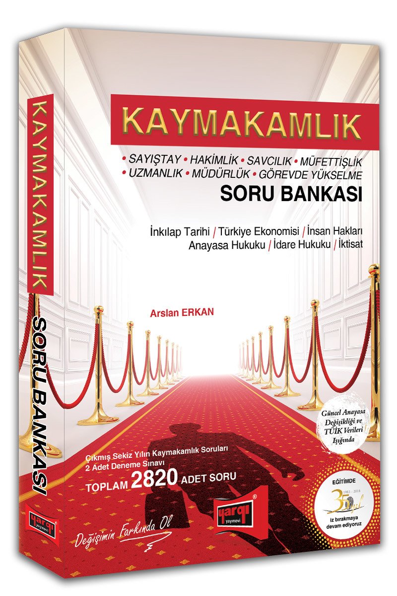 Yargı 2018 Kaymakamlık Soru Bankası 2820 Soru Yargı Yayınları