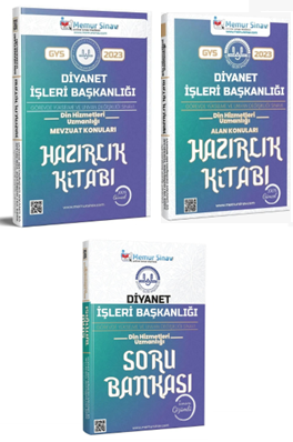 Memur Sınav 2023 DİB Diyanet İşleri Başkanlığı Din Hizmetleri Uzmanlığı Mevzuat+Alan Konuları Konu+ Soru 3 lü Set Görevde Yükselme Memur Sınav