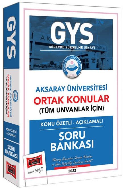 Yargı 2022 GYS Aksaray Üniversitesi Tüm Ünvanlar İçin Ortak Konular Konu Özetli Soru Bankası Görevde Yükselme Yargı Yayınları