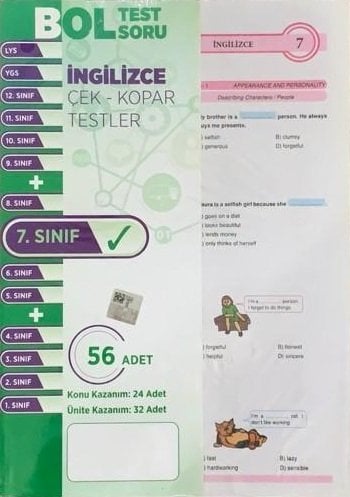 Pergel 7. Sınıf İngilizce 56 Yaprak Test Pergel Yayınları