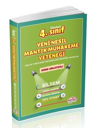 Editör 4. Sınıf Bilsem Yeni Nesil Mantık Muhakeme Yeteneği Konu Anlatımlı Editör Yayınları