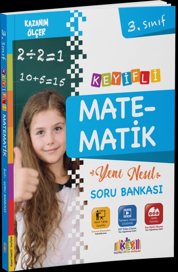 KEY Yayınları 3. Sınıf Keyifli Yeni Nesil Matematik Soru Bankası Video Çözümlü KEY Yayınları